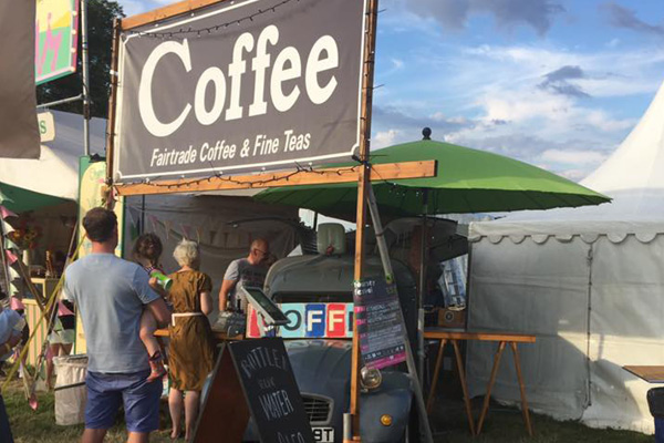 Fresh, Organic Bristol Twenty Coffee served at Cornbury Festival