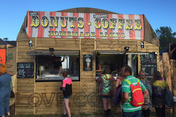 Hot Doughnuts and Organic Coffee at Glastonbury Festival