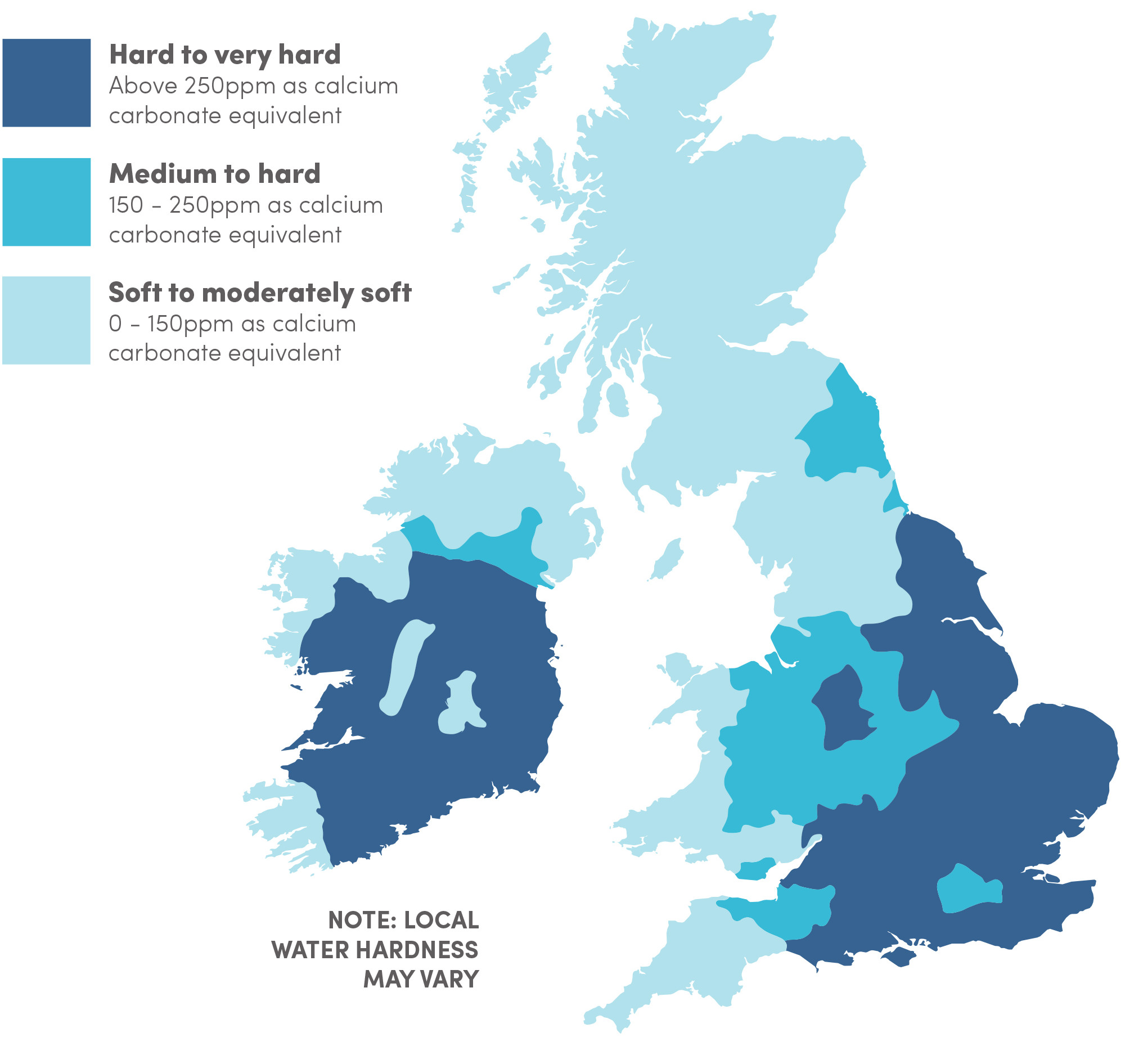 UK Water Hardness Map - Bristol Twenty Tea and Coffee Co.